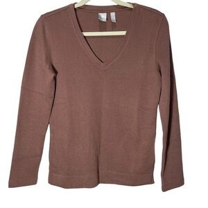 Nusport Women’s Lido V-Neck Longsleeve Top Size XS
Color Brown
